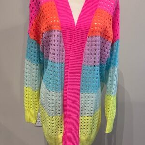 Brodie Cashmere Pink Multicolor Women's Cardigan
